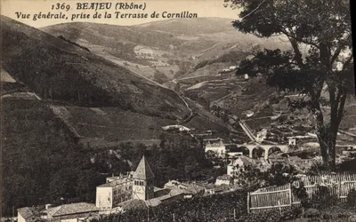 Beauregard (Rône) — Vista geral tirada da Terrasse de Cornillon — Editor A. André, n° 1369