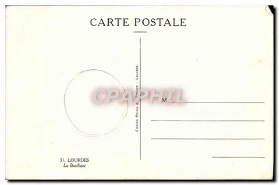 Lourdes — La Basílica — Edición Palais du Rosaire — Reverso