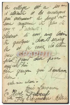 Ste-FOY-L'ARGENTIÈRE (Rhône) — O Asilo de L'Argentière — Verso