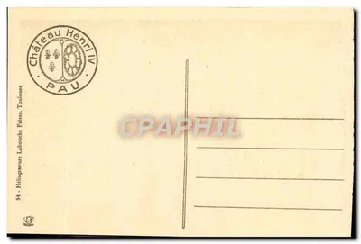 Pau - Castillo de Enrique IV - Sala de Oficiales de Servicio — Editor: Héliogravure Labouche Frères, Toulouse — Reverso