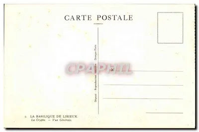 A Cripta — Basílica de Lisieux — Vista Geral — Dräger-Paris — Verso