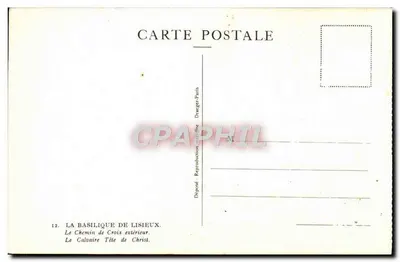 La Basilica di Lisieux — Il Calvario Testa di Cristo — Dräger-Paris — Verso