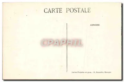 Bourges — Wewnętrzne wnętrze katedry, drzwi do krypty z wrotami XV wieku — E. Maquaire, Bourges — Rewers