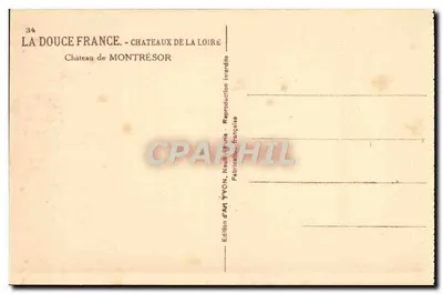 Zamek Montrésor — Loira — Wydawnictwo Art YVON — Rewers