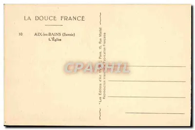 Aix-les-Bains — Widok na kościoł — Wydawnictwo Art Yvon — Rewers