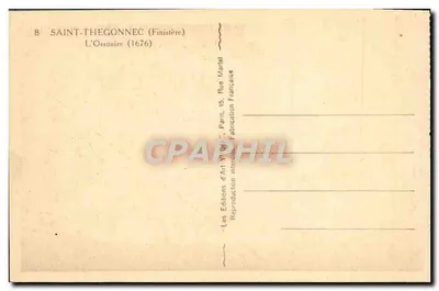 Saint-Thégonnec — Grobowiec (1676) — Les Éditions d'Art Y. Gritti, Paryż — Rewers
