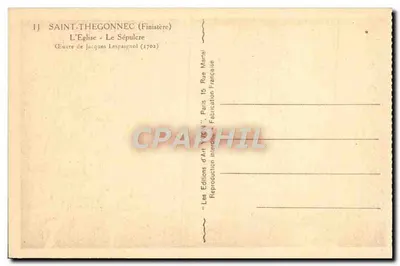Saint-Thégonnec (Finistère) — La Chiesa - Il Sepolcro — Opera di Jacques Lespaignol (1702) — Verso