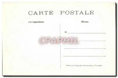 Castelo de Chantilly - Vestíbulo de Honra — editor Héliotype Bourdier e Faucheux, Versailles, n° 56 — Verso