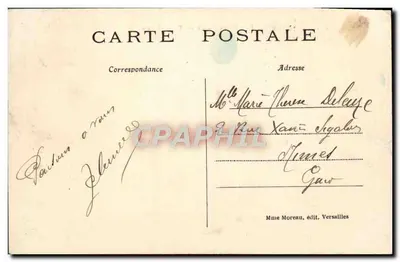 Fasada Pałacu VERSAILLES — wydawca Pani Moreau, Versailles — Rewers