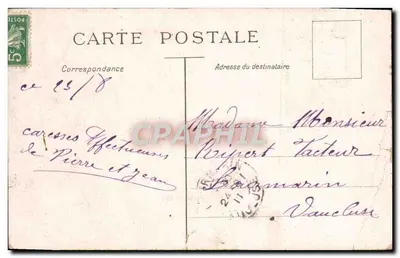 Widok rzeki Mezy w Saint-Quentin — wydawca nieznany, numer seryjny nieczytelny — Rewers