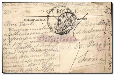 Stara pocztówka Moeurs Et Types Bretons Grupa Brodatych Bigoudenes w Pont l'Abbe Folklore — Rewers