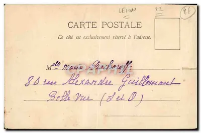 Environs de Dinan - Vista de Léhon — A. Waron, editor, n° 180 — Verso