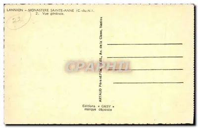 Lannion - Monastero di Santa Anna — Vista generale — Edizioni Gaby, Nantes — Verso