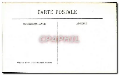 Orléans — Detalhe da tromba da torre sudeste — Casa de François I — Ateliers d'Art André Mailfert, Orléans — Verso