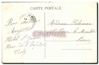 Vichy — Le Pavillon de Mme de Sévigné — Éditeur anonyme, n° 68 — Verso