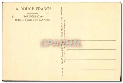 Hôtel de Jacques Coeur — Bourges (Cher) — Les Éditions d'Art Yvon, Paryż — Rewers