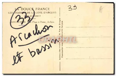 Arcachon — De strand aan de tijd van het bad — Éditions d'Art YVON — Achterkant