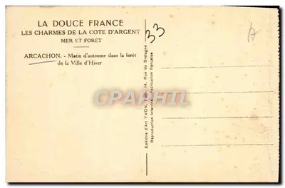 Arcachon — Jesienny poranek w lesie Miasta Zimy — Éditions d'Art YVON — Rewers