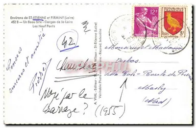 Góry Loary — Dziewięć Mostów — A. VIAL wydawca, n° 452 B — Rewers