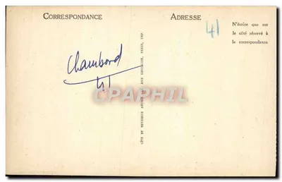 Chambord — La Iglesia y la Escuela — ND — Reverso