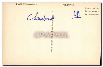 Chambord — Ai margini del Cosson — Editore ND, n°20 — Verso