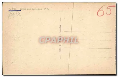 Luz - Église des Templiers — Éditeur F. Duret - Lourdes, n°4 — Verso