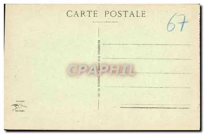 Katedra w STRASBOURGU — Tympań Portalu Południowego — wydawca Bergeret, nr 527 — Rewers