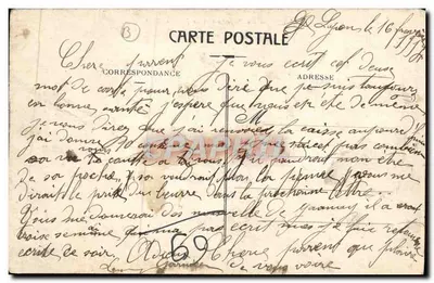 LYON — A Prefeitura e os Jardins — E. C. L. — Verso