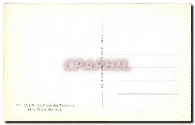 Lione - La Place des Terreaux e il Palazzo degli Arti — editore C.A.P. Parigi, n° 399 — Verso