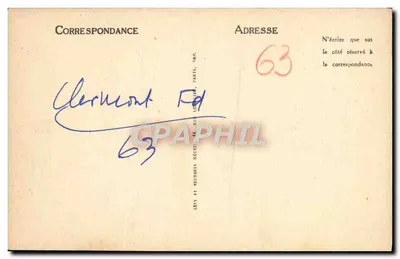 Clermont-Ferrand — Casa na rue des Chaussettières — LL — Verso