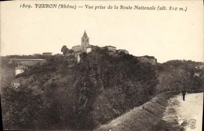 Yzeron (Rhone) — Vista tirada da Rodovia Nacional (alt. 810 m.) — Editor: 1809