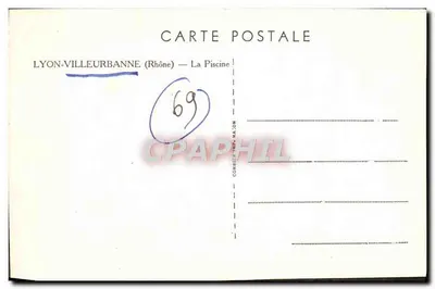 Lyon-Villeurbanne (Rhône) — Widok basenu — Comble Imp. Maçon — Rewers