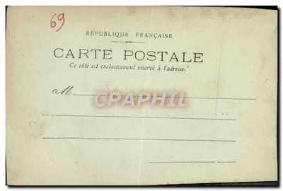 Bilhete postal antigo Yzeron — Verso
