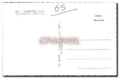 A Virgem da Esplanada — Lourdes (H.-P.) — Ed. Jove, Avenue de Pau-Billar, Pau — Verso