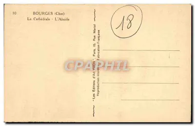 Bourges (Cher) — La Cattedrale - L'Abside — Edizioni d'Arte VON — Verso