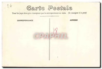 Bourges — Wejście do Pałacu Jacques-Cœur — wydawca: Drukarnia w Bourges — Rewers