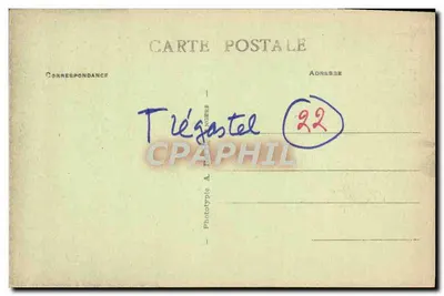 Trégastel (C.-du-N.) — O Pai Eterno, escultura em granito de 5 metros — série 303 — Verso