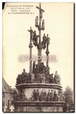 Bilhete postal antigo Calvaire de Plougonven