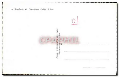 Bazylika i Stara Katedra w Ars — Cliché R. VILLAND (Ain) — Rewers
