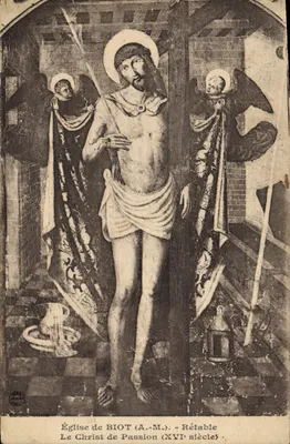 Igreja de BIOT (A.-M.) — Rétable do Cristo da Paixão (século XVI)