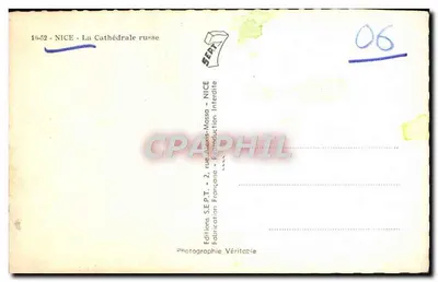 Catedral rusa — Niza — Ediciones S.E.P.T. — Reverso