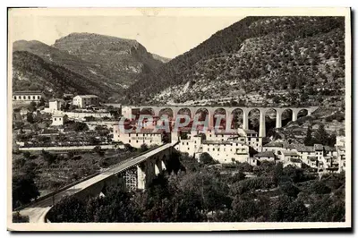 Bilhete postal moderno O Pont Novo em L'Escarene