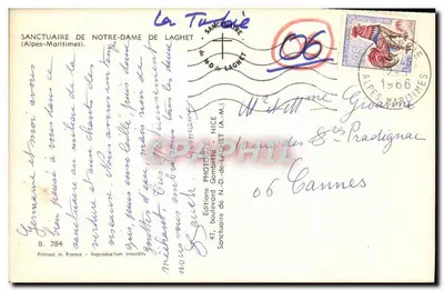 Notre-Dame de Laghet — Santuário da Virgem — Éditions de N.-D. de Laghet — Verso