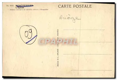 Kościół w Montferrier — Ariège — Wydawnictwo G.-L. Arlaud, Montpellier — Rewers