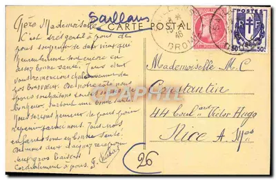Saillyans (Drôme) — A Igreja — Fot. Combier Macon — Verso