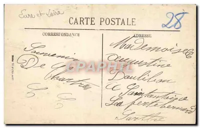Chartres — Katedra. Najświętsza Panna z Piliera — LL — Rewers