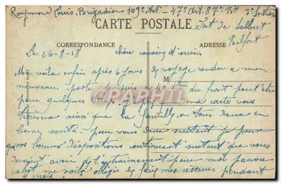Belfort — Pomnik Mobilów — Wydawca E. Mayer, nr 321 — Rewers
