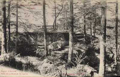 Vale de Celles — Roche d'Alvine perto da serraria de Lajus — editor Walin, Saint-Dié, n° 3440
