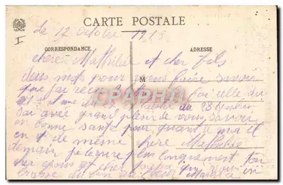 Vale de Celles — Roche d'Alvine perto da serraria de Lajus — editor Walin, Saint-Dié, n° 3440 — Verso