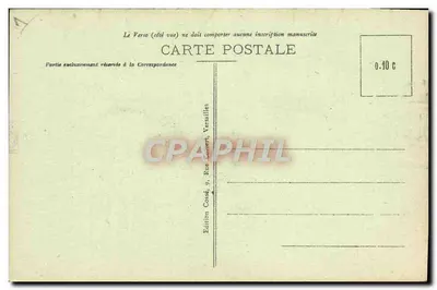 Versalles - Fachada del Castillo, lado Parque — Editor Cossé, Versalles — Reverso
